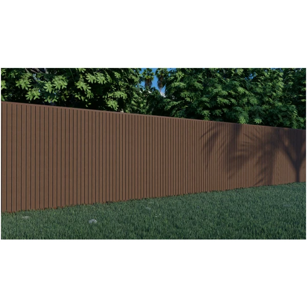 Composiet Schutting Rhombus Walnoot 100 × 200 cm