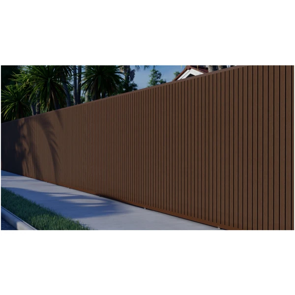 Composiet Schutting Rhombus Walnoot 100 × 200 cm