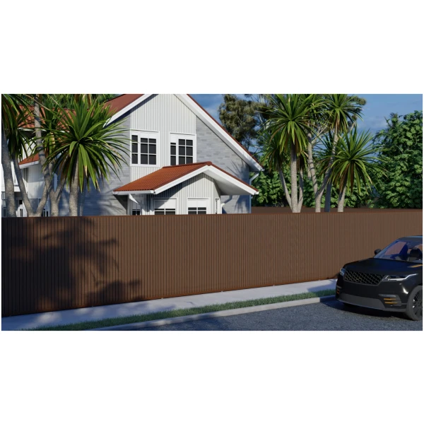 Composiet Schutting Rhombus Walnoot 100 × 200 cm