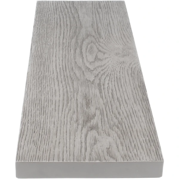 NewDeck vlonderplank Weathered Grey – premium PU-toplaag met houtlook | NewDeck via Buitenpaneel