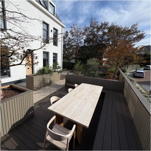 Vlonderplank Composiet Walnoot Woodbrushed 14 x 290cm