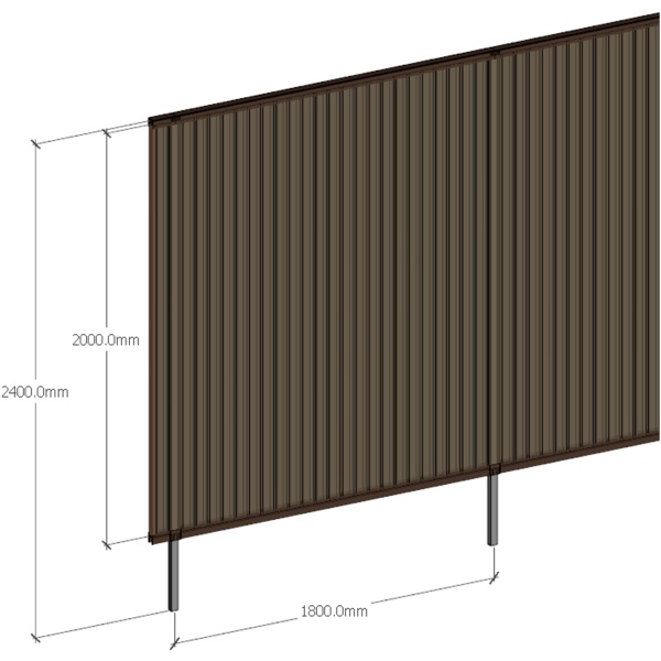 Composiet Schutting Rhombus Walnoot 180 × 200 cm