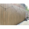 composiet gevelbekleding rhombus brede lat in de kleur teak