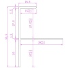 Start-eind-/bovenprofiel Aluminium Teak