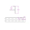 Onder-ventilatieprofiel Aluminium Teak
