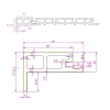 Eindprofiel Walnoot 290cm