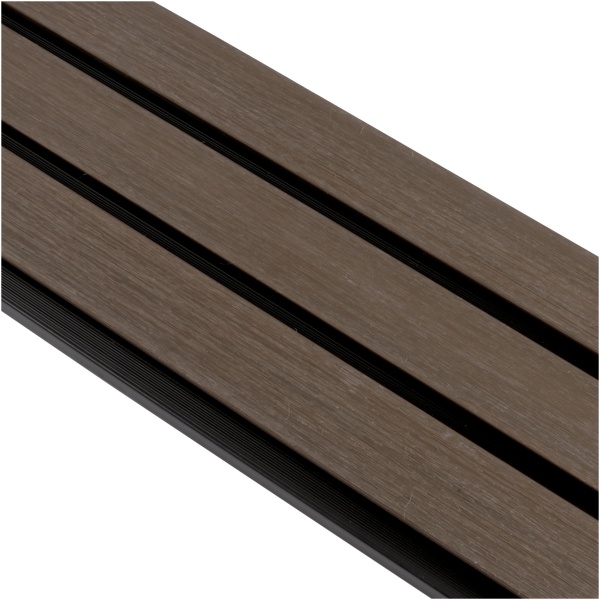 Composiet Gevelbekleding NewClick Rhombus Smal Walnoot/Zwart 15,2 x 290cm