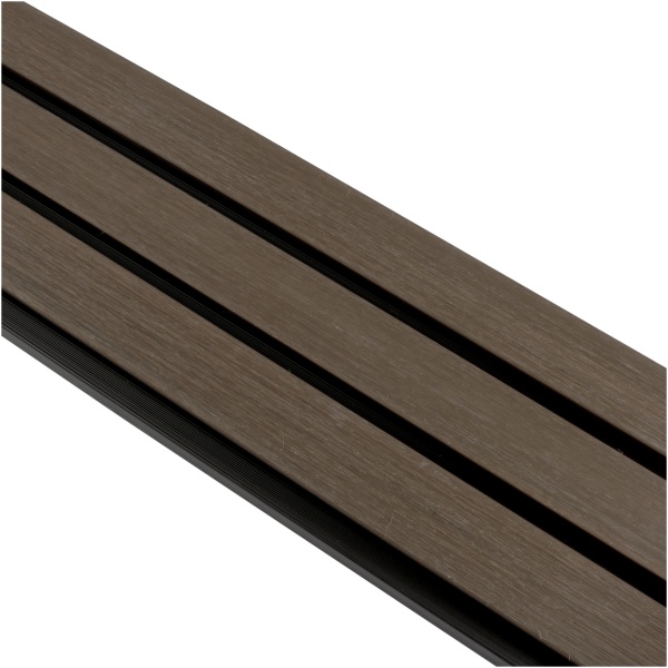 Composiet Gevelbekleding NewClick Rhombus Smal Walnoot/Zwart 15,2 x 290cm