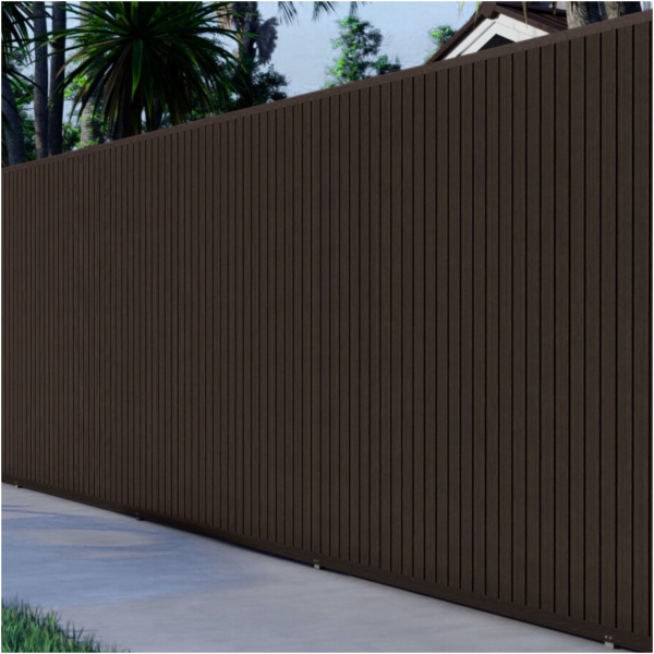 Composiet Schutting Rhombus Walnoot 180 × 200 cm