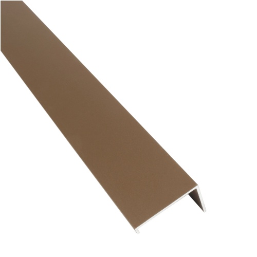 NewClick Start-eind-/bovenprofiel Aluminium Teak 290cm