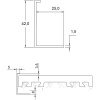 NewClick Start-eind-/bovenprofiel Aluminium Eiken 290cm