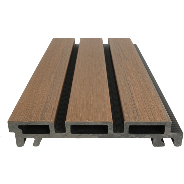 Composiet Gevelbekleding NewClick Rhombus Smal Teak/Zwart 15,2 x 290cm