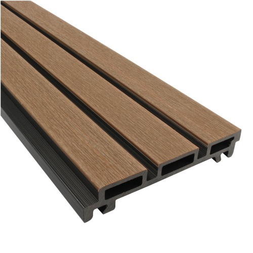 Composiet Gevelbekleding NewClick Rhombus Smal Teak/Zwart 15,2 x 290cm