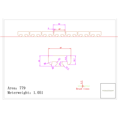Composiet Gevelbekleding NewClick Zwart Barcode Mix 290cm (per m2)