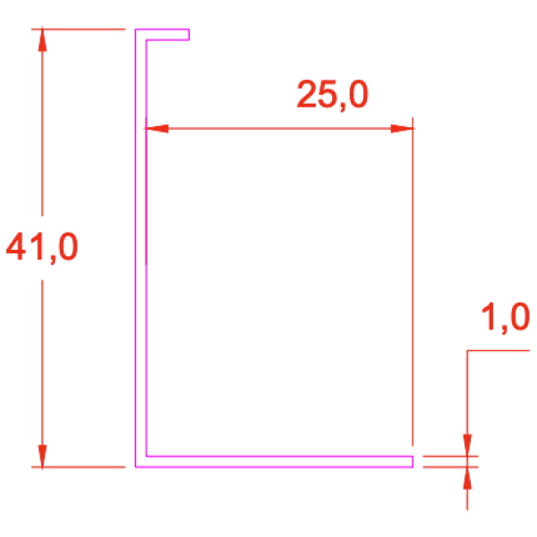 NewClick Start-eind-/bovenprofiel Aluminium Walnoot 290cm