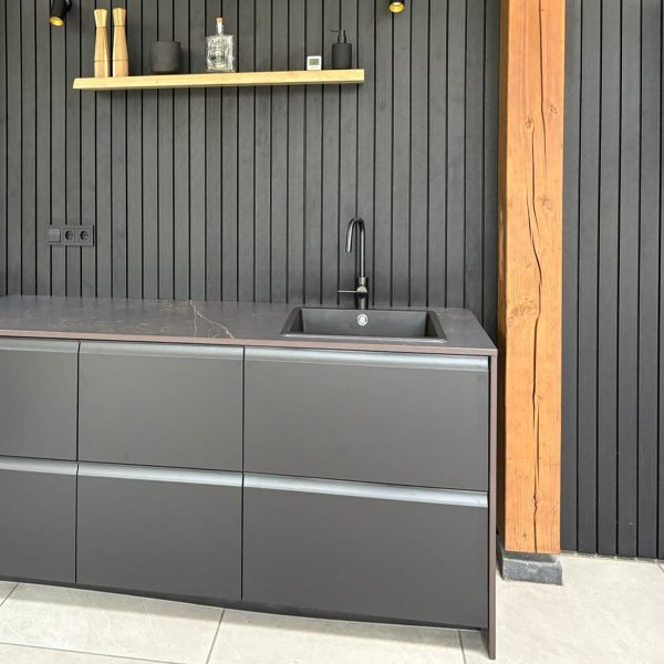 Composiet Gevelbekleding Breed Zwart 24,5 x 290cm