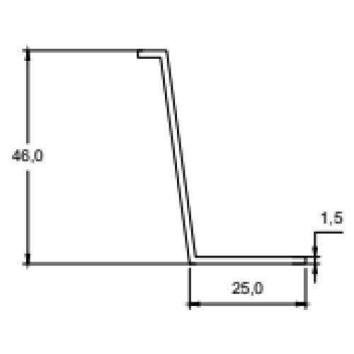 NewClick Rhombus Onder-/tussenprofiel Aluminium Vergrijsd Eiken 290cm