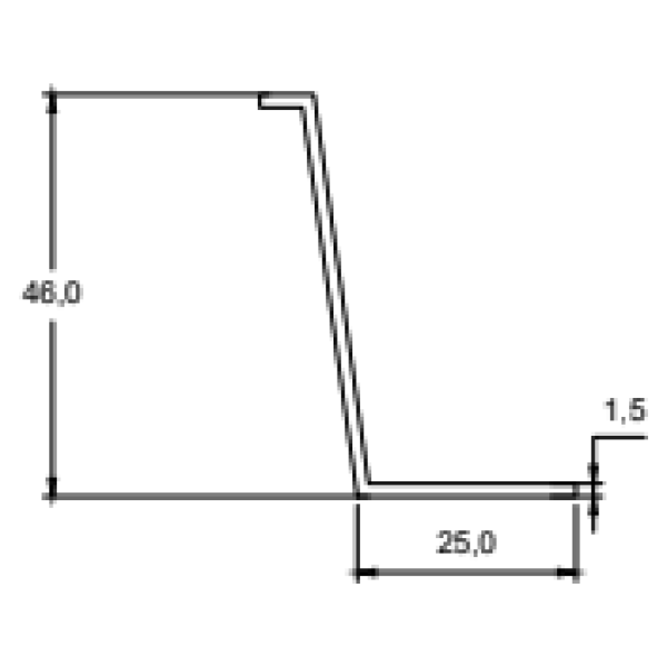 NewClick Rhombus Onder-/tussenprofiel Aluminium Eiken 290cm