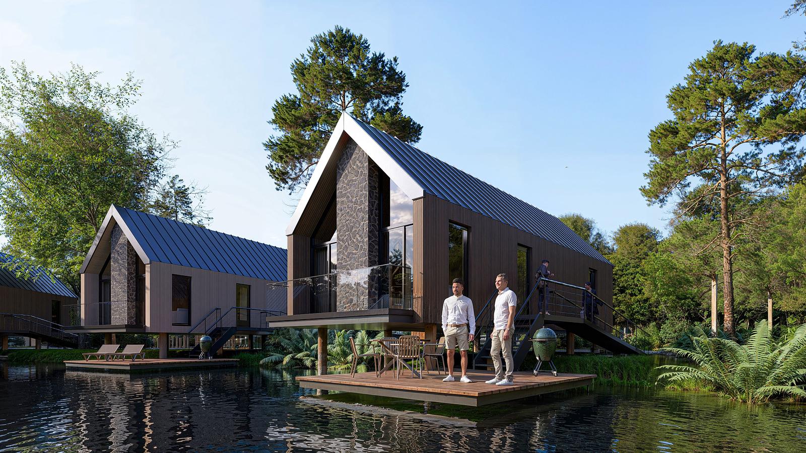 Gevelbekleding voor Chaletbouw en Vakantieparkend 30 Projectfoto WaterParQ Witte Vennen