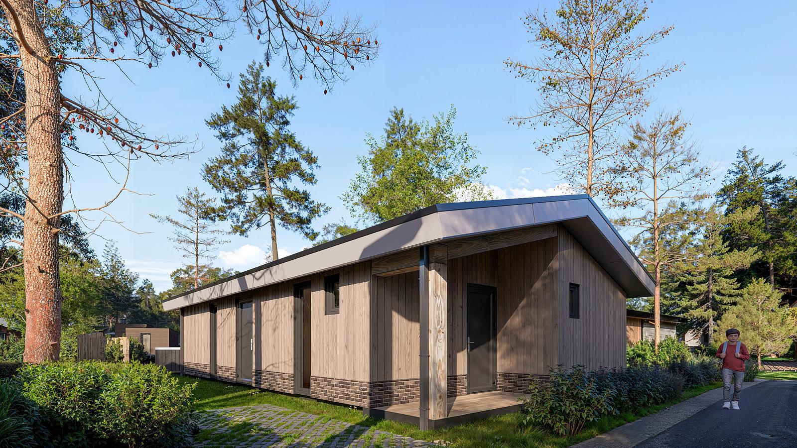 Gevelbekleding voor Chaletbouw en Vakantieparkend 29 Projectfoto WaterParQ Witte Vennen