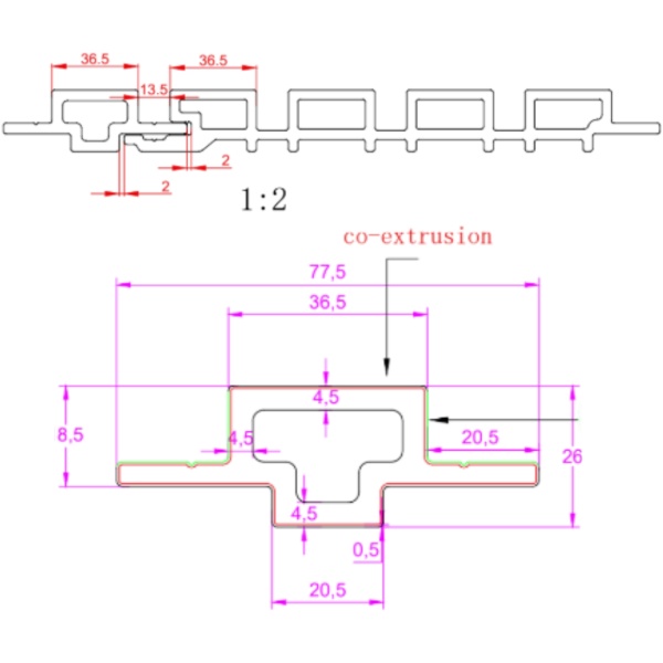 Verbindingsprofiel Eiken 290cm