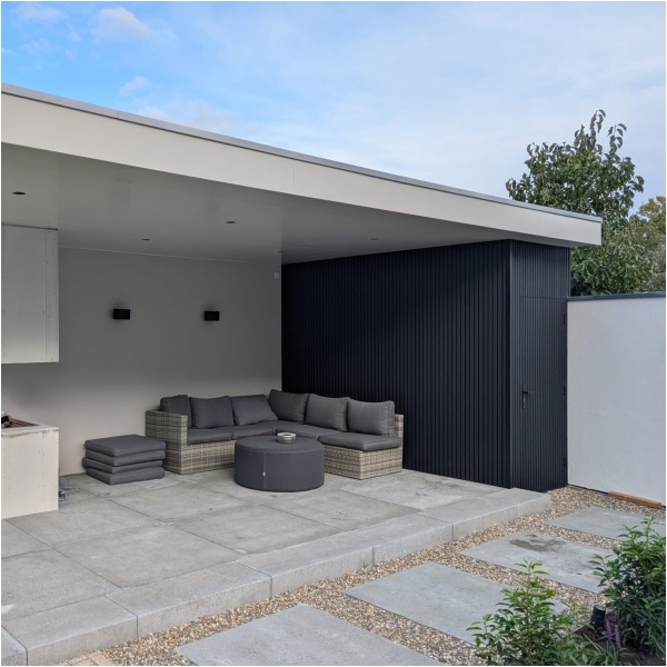 Composiet Gevelbekleding Rhombus Zwart 22,5 x 290cm